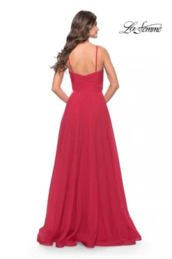 La Femme 31500 Pleated Chiffon A-Line Prom Dress -Outlet Prom Dresses Store S23 LF 31500 02 470x705