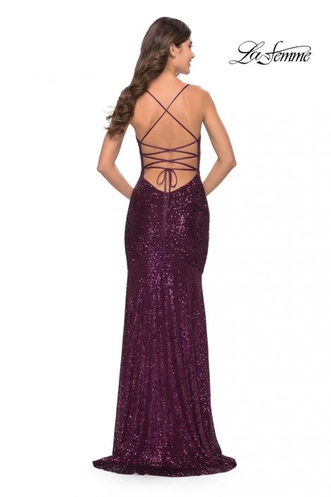 La Femme 31508 Sequin Scoop Neck Prom Dress 6 La Femme 31508 Sequin Scoop Neck Prom Dress - Image 4