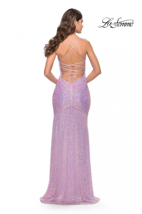 La Femme 31509 High Slit Sequin Prom Dress 4 La Femme 31509 High Slit Sequin Prom Dress - Image 2
