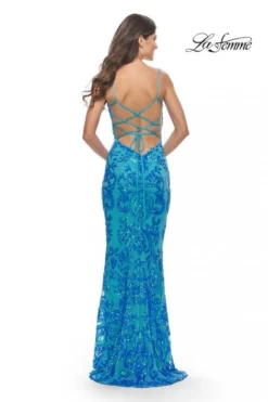 La Femme 31521 Sequin Swirl Print Prom Dress -Outlet Prom Dresses Store S23 LF 31521 04 470x705