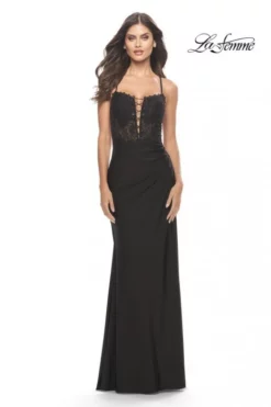 La Femme 31567 Lace Up Front Prom Dress -Outlet Prom Dresses Store S23 LF 31567 03 470x705