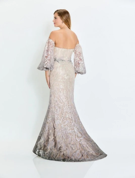 Montage By Mon Cheri Montage M523 Lace Gown With Separate Sleeves 4 Montage By Mon Cheri Montage M523 Lace Gown With Separate Sleeves - Image 2