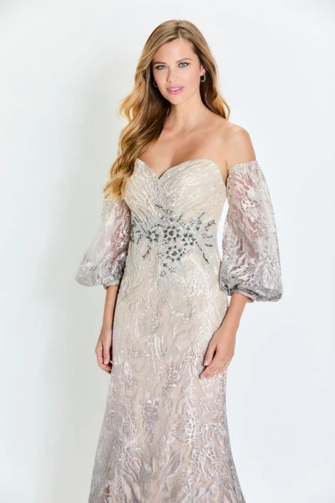 Montage By Mon Cheri Montage M523 Lace Gown With Separate Sleeves 5 Montage By Mon Cheri Montage M523 Lace Gown With Separate Sleeves - Image 3