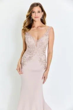 Montage By Mon Cheri Montage M528 Crepe MOB Gown With Lace -Outlet Prom Dresses Store S23 MG M528 03 470x705