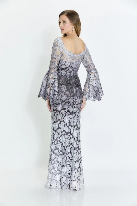 Montage By Mon Cheri Montage M530 Ombre Lace Flounce Sleeve MOB Gown 4 Montage By Mon Cheri Montage M530 Ombre Lace Flounce Sleeve MOB Gown - Image 2