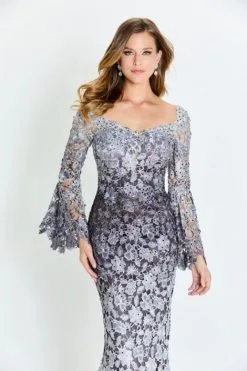 Montage By Mon Cheri Montage M530 Ombre Lace Flounce Sleeve MOB Gown 7 Montage By Mon Cheri Montage M530 Ombre Lace Flounce Sleeve MOB Gown -Outlet Prom Dresses Store S23 MG M530 03 470x705