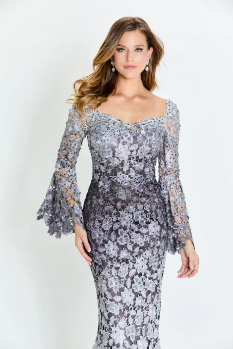 Montage By Mon Cheri Montage M530 Ombre Lace Flounce Sleeve MOB Gown 5 Montage By Mon Cheri Montage M530 Ombre Lace Flounce Sleeve MOB Gown - Image 3