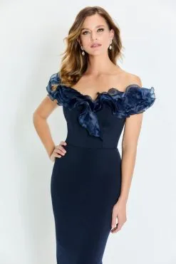 Montage By Mon Cheri Montage M538 Ruffle Off Shoulder Mothers Gown -Outlet Prom Dresses Store S23 MG M538 03 470x705