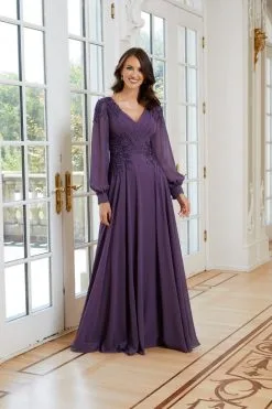 MGNY By Morilee 72717 Billowing Bishop Sleeve Gown -Outlet Prom Dresses Store S23 MGNY 72717 04 470x705