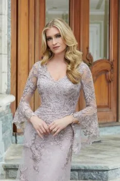 Size 14 Dusty Lilac MGNY By Morilee 72719 Romantic Lace Sheer Sleeve Gown 11 Size 14 Dusty Lilac MGNY By Morilee 72719 Romantic Lace Sheer Sleeve Gown -Outlet Prom Dresses Store S23 MGNY 72719 04 470x705