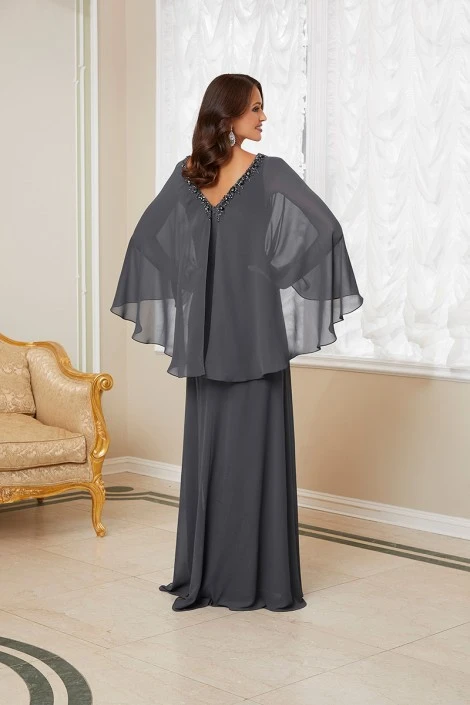 MGNY By Morilee 72731 Modest Cape Top Mothers Gown 3 MGNY By Morilee 72731 Modest Cape Top Mothers Gown - Image 2