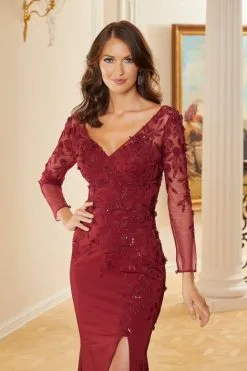 MGNY By Morilee 72736 Sequin Lace Long Sleeve Gown 11 MGNY By Morilee 72736 Sequin Lace Long Sleeve Gown -Outlet Prom Dresses Store S23 MGNY 72736 05 470x705