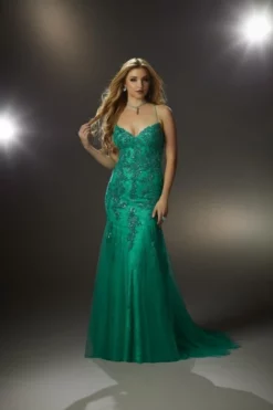 Morilee 48072 Beaded Lace Mermaid Prom Dress -Outlet Prom Dresses Store S23 ML 48072 03 470x705
