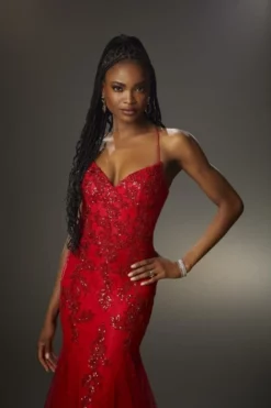 Morilee 48072 Beaded Lace Mermaid Prom Dress -Outlet Prom Dresses Store S23 ML 48072 04 470x705