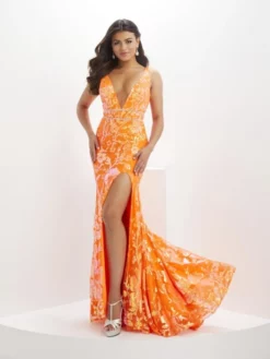 Panoply By House Of Wu Panoply 14124 Neon Sequin High Slit Gown 8 Panoply By House Of Wu Panoply 14124 Neon Sequin High Slit Gown -Outlet Prom Dresses Store S23 PNP 14124 03 529x705