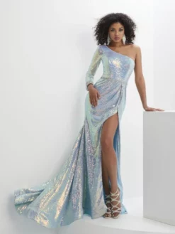 Panoply By House Of Wu Panoply 14136 Iridescent Sequin One Long Sleeve Gown 7 Panoply By House Of Wu Panoply 14136 Iridescent Sequin One Long Sleeve Gown -Outlet Prom Dresses Store S23 PNP 14136 03 529x705