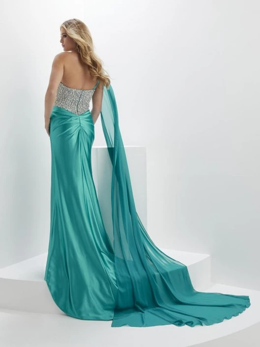 Panoply By House Of Wu Panoply 14137 AB One Shoulder Gown With Float 4 Panoply By House Of Wu Panoply 14137 AB One Shoulder Gown With Float - Image 2