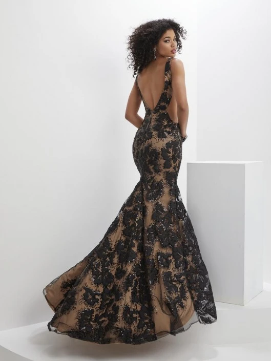 Panoply By House Of Wu Panoply 14140 Sequin Sheer Cut Out Prom Dress 4 Panoply By House Of Wu Panoply 14140 Sequin Sheer Cut Out Prom Dress - Image 2