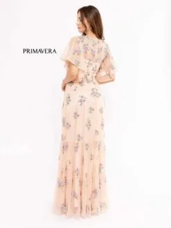 Primavera Couture Primavera 13108 Floral Flutter Sleeve Mother Of Bride Dress 10 Primavera Couture Primavera 13108 Floral Flutter Sleeve Mother Of Bride Dress -Outlet Prom Dresses Store S23 PR 13108 04 529x705