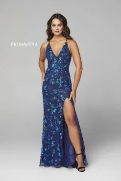 Primavera 3731 Floral Beaded Prom Dress -Outlet Prom Dresses Store S23 PR 3731 03 470x705
