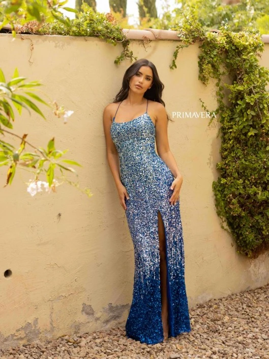 Primavera 3916 Ombre Sequin Prom Dress 7 Primavera 3916 Ombre Sequin Prom Dress - Image 5
