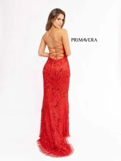 Primavera 3931 Strappy Lace Up Back Prom Dress -Outlet Prom Dresses Store S23 PR 3931 02 529x705