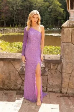 Primavera 3939 Beaded One Long Sleeve Prom Dress 9 Primavera 3939 Beaded One Long Sleeve Prom Dress -Outlet Prom Dresses Store S23 PR 3939 03 470x705