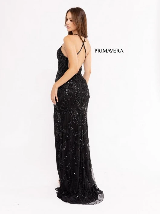Primavera 3950 Shimmering Beaded Prom Dress 4 Primavera 3950 Shimmering Beaded Prom Dress - Image 2