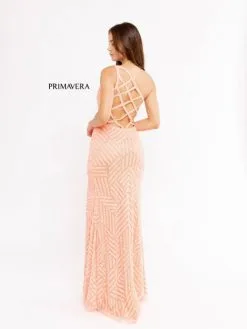 Primavera 3951 Strappy Back One Shoulder Beaded Gown -Outlet Prom Dresses Store S23 PR 3951 04 529x705