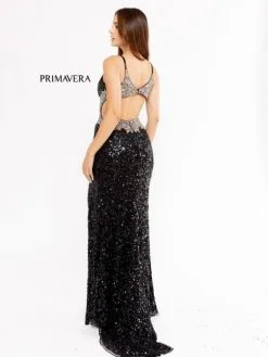 Primavera 3955 Beaded Prom Dress With Cut Outs 8 Primavera 3955 Beaded Prom Dress With Cut Outs -Outlet Prom Dresses Store S23 PR 3955 02 529x705