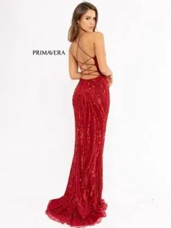 Primavera 3958 Strappy Back Beaded Prom Dress -Outlet Prom Dresses Store S23 PR 3958 02 529x705