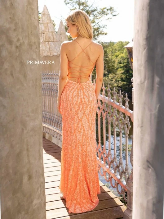 Primavera 3959 Beautiful Beaded Design Prom Dress 4 Primavera 3959 Beautiful Beaded Design Prom Dress - Image 2