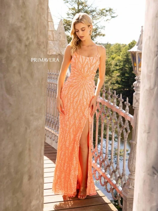 Primavera 3959 Beautiful Beaded Design Prom Dress 7 Primavera 3959 Beautiful Beaded Design Prom Dress - Image 5