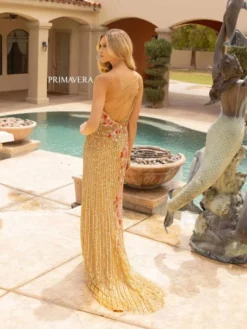 Primavera 3964 Beaded One Shoulder Prom Dress -Outlet Prom Dresses Store S23 PR 3964 02 529x705