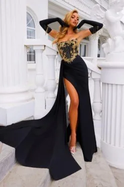 Portia & Scarlett Portia And Scarlett PS22235 Intricately Beaded Top Gown 10 Portia & Scarlett Portia And Scarlett PS22235 Intricately Beaded Top Gown -Outlet Prom Dresses Store S23 PS PS22235 04 470x705