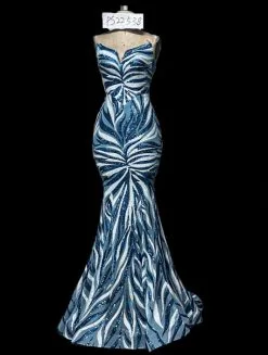 Portia & Scarlett Portia And Scarlett PS22538 Sparkling Sequin Prom Dress -Outlet Prom Dresses Store S23 PS PS22538 04 532x705