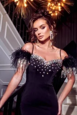 Portia & Scarlett Portia And Scarlett PS23323 Sparkling Off Shoulder Gown 9 Portia & Scarlett Portia And Scarlett PS23323 Sparkling Off Shoulder Gown -Outlet Prom Dresses Store S23 PS PS23323 03 470x705