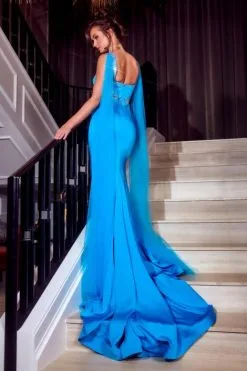 Portia & Scarlett Portia And Scarlett PS23351 Prom Dress With Sheer Drapes 6 Portia & Scarlett Portia And Scarlett PS23351 Prom Dress With Sheer Drapes -Outlet Prom Dresses Store S23 PS PS23351 02 470x705