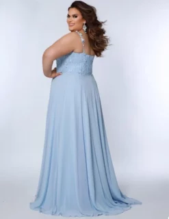 Sydney's Closet Sydneys Closet SC7351 Its A Breeze Plus Size Gown -Outlet Prom Dresses Store S23 SC SC7351 02 540x699