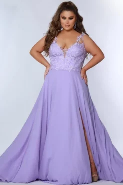 Sydney's Closet Sydneys Closet SC7351 Its A Breeze Plus Size Gown -Outlet Prom Dresses Store S23 SC SC7351 03 470x705