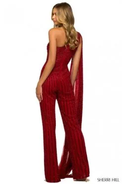 Sherri Hill 55364 One Shoulder Beaded Jumpsuit 5 Sherri Hill 55364 One Shoulder Beaded Jumpsuit -Outlet Prom Dresses Store S23 SH 55364 02 470x705