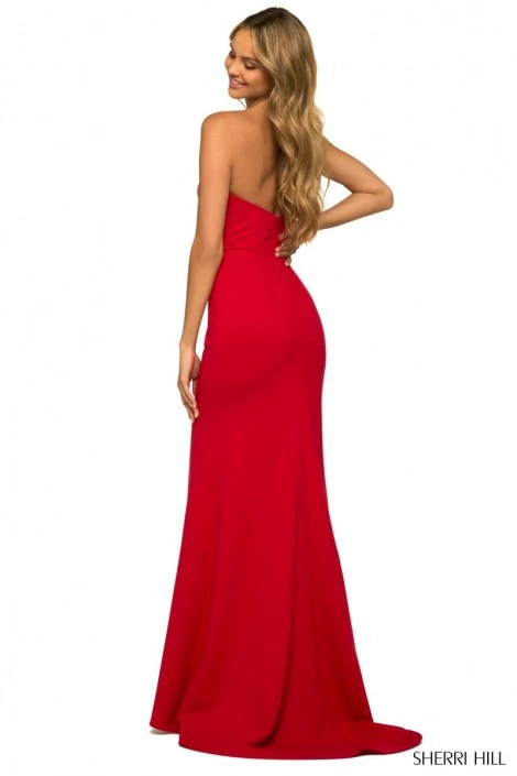 Sherri Hill 55376 High Slit Strapless Prom Gown 4 Sherri Hill 55376 High Slit Strapless Prom Gown - Image 2
