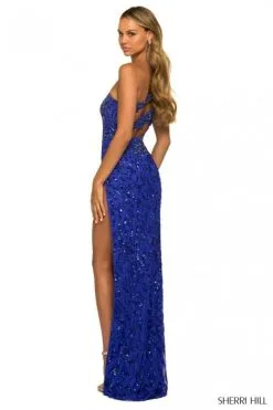 Sherri Hill 55408 Cutout One Shoulder Sequin Gown 5 Sherri Hill 55408 Cutout One Shoulder Sequin Gown -Outlet Prom Dresses Store S23 SH 55408 02 470x705
