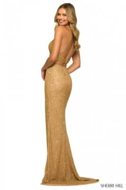 Sherri Hill 55442 Elegant 2 Piece Halter Beaded Gown -Outlet Prom Dresses Store S23 SH 55442 02 470x705