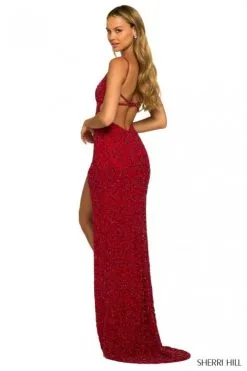 Sherri Hill 55444 Beautifully Beaded High Slit Gown -Outlet Prom Dresses Store S23 SH 55444 02 470x705