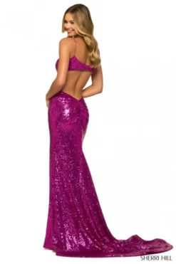 Sherri Hill 55499 Provocative Cutout Sequin Gown -Outlet Prom Dresses Store S23 SH 55499 02 470x705