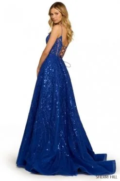 Sherri Hill 55521 Sequin Lace A-Line Prom Gown -Outlet Prom Dresses Store S23 SH 55521 03 470x705