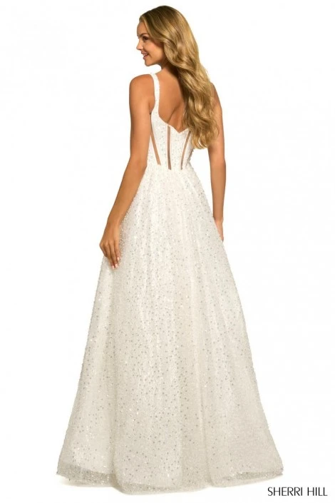 Sherri Hill 55530 Sparkling Cutout A-Line Gown 4 Sherri Hill 55530 Sparkling Cutout A-Line Gown - Image 2