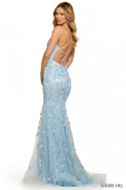 Sherri Hill 55531 Shimmering Floral Prom Gown 5 Sherri Hill 55531 Shimmering Floral Prom Gown -Outlet Prom Dresses Store S23 SH 55531 02 470x705