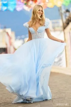 Sherri Hill 55546 Feather Off Shoulder Prom Dress 8 Sherri Hill 55546 Feather Off Shoulder Prom Dress -Outlet Prom Dresses Store S23 SH 55546 03 470x705